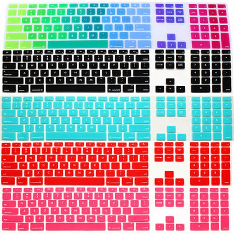 For Apple Keyboard Cover iMac G6 Desktop Protector Flim Colorful Silicone Skin With Numeric Keypad For Mac G5 Skin App (15)