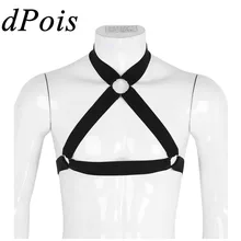 Сексуальное женское белье, костюм для мужчин, связывание металлическим кольцом, готический панк пояс для тела, грудные мышцы, ремни, жгут, Мужская экзотическая Клубная одежда, майки, топы