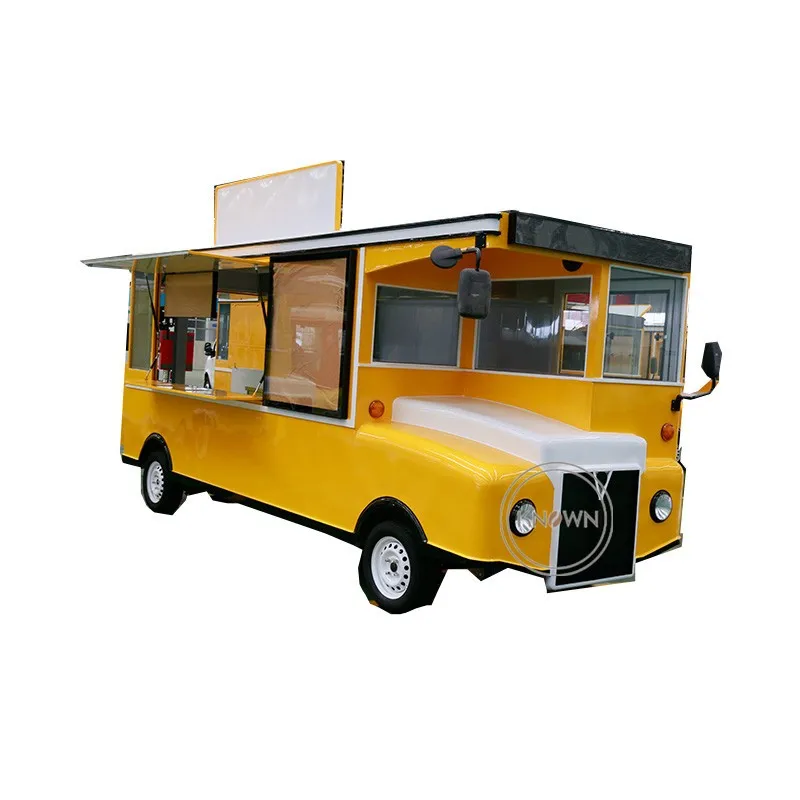 Модная пищевая киоск Дизайн Электрический грузовик для пищевых продуктов Мобильная тележка для фаст-фуда