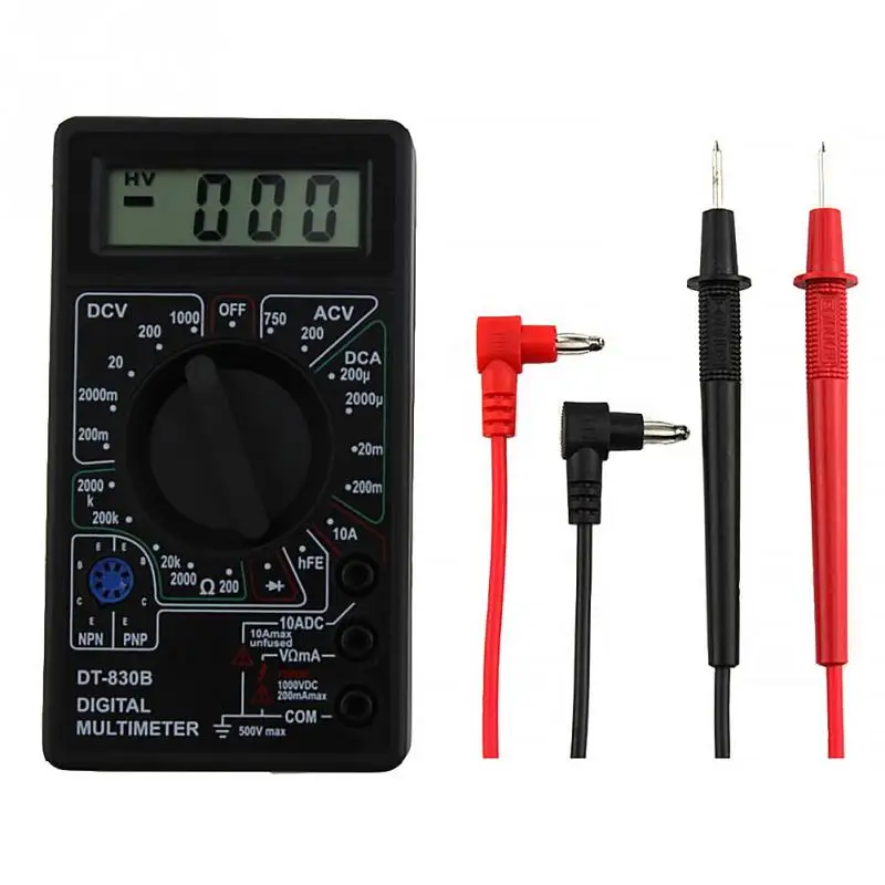 

DT-830B Multimeter LCD Auto Range Digital Voltmeter Ohmmeter Volt Tester New -Y103 Digital Multimeter