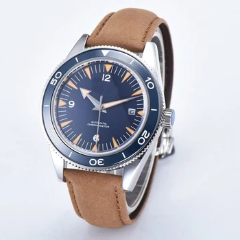 

top brand Luxury 41mm sterile dial clockSapphire Glass date leather Ceramic Bezel Automatic mechanical wristwath sport men watch