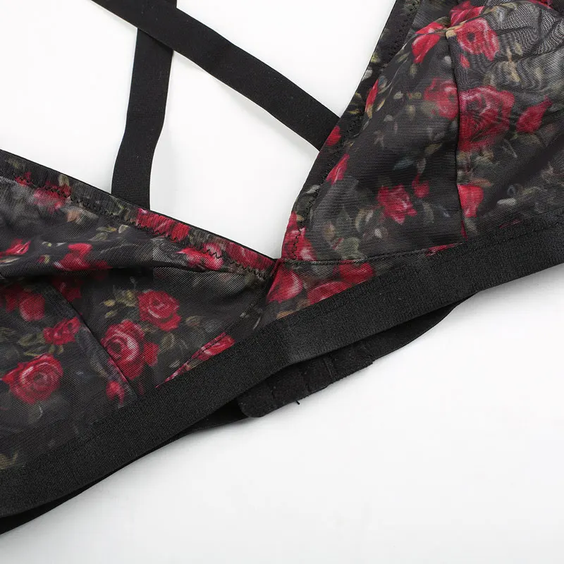 Женский кружевной бюстгальтер Missomo с цветочным принтом и пуш апом|bralette sexy|wire freebra
