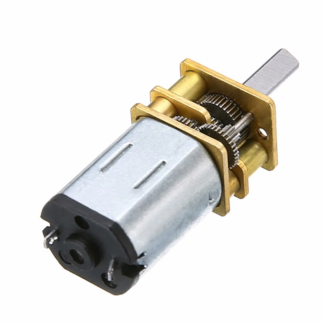 

1pc High Torque Mini Electric DC Geared Motor 60 RPM 6V 0.3A For Robot With 3mm Diameter Shaft And 2 Pin Connectors
