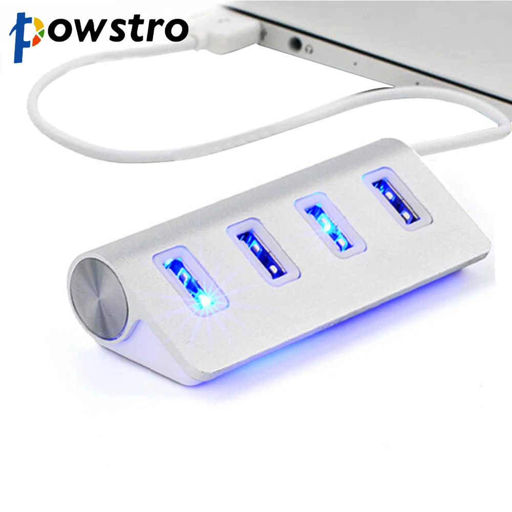 Высокоскоростной адаптер Powstro 4 портовый USB разветвитель для Apple Macbook Air хаб