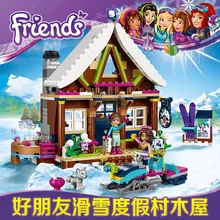 Girls Princess Snow Resort Chalet Model Kids Building Kits Blocks DIY Toys Gift Same Model 41323