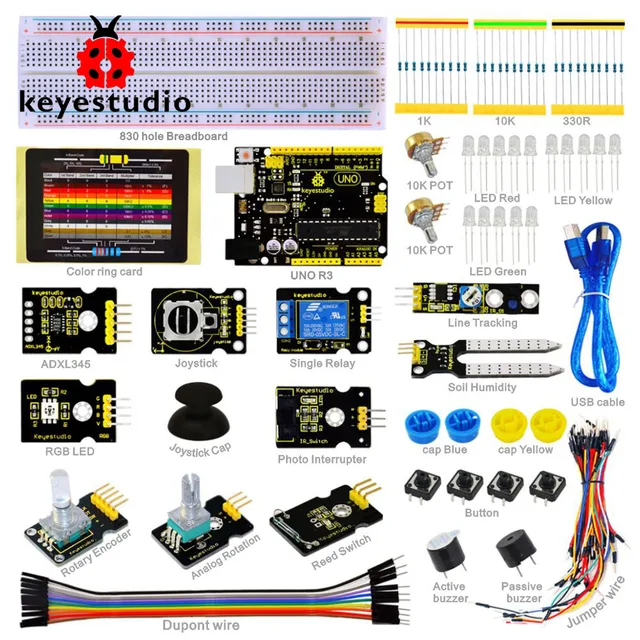 2016 NEW! Keyestudio Sensor Kit - K4 for arduino Starters with UNO R3 board