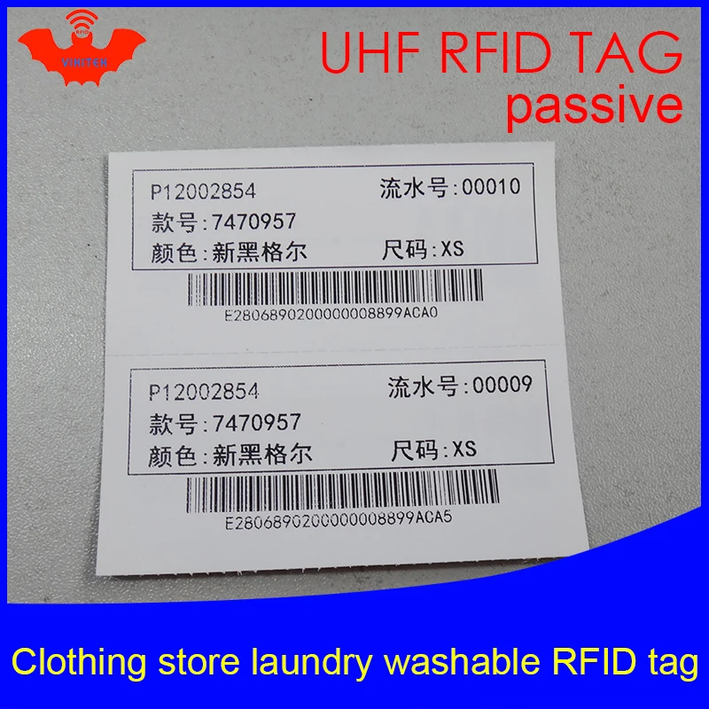 UHF RFID бирка для стирки моющаяся печатная одежда чип 915 МГц 868 МГц 860-960 м Impinj MR6 EPC Gen2 6C смарт-карты пассивные RFID метки