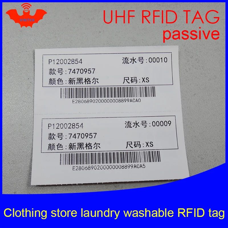UHF RFID стираемая бирка для белья чип печати одежды 915 МГц 868 860 960 м NXP Ucode7 EPC Gen2 6C смарт