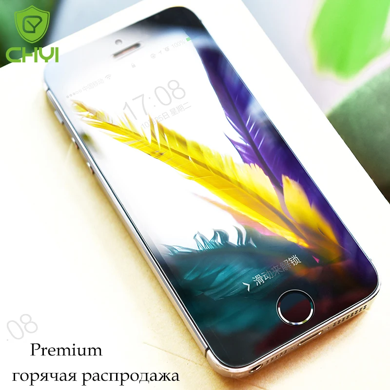 CHYI матовое стекло без отпечатков пальцев для iphone 5S SE 5C защита экрана олеофобное покрытие 9H для iPhone 7 8 plus Xs Max XR стекло