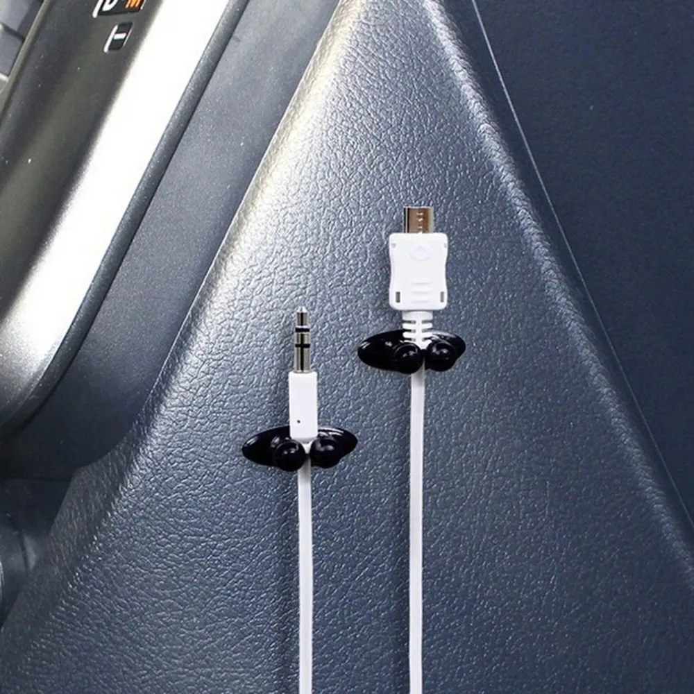 

8Pcs/Lot Car Wire Clip USB Cable Fixed Clamp Charging Cable Holder Adhesive Car Charger Line Clasp USB Cable Car Clip