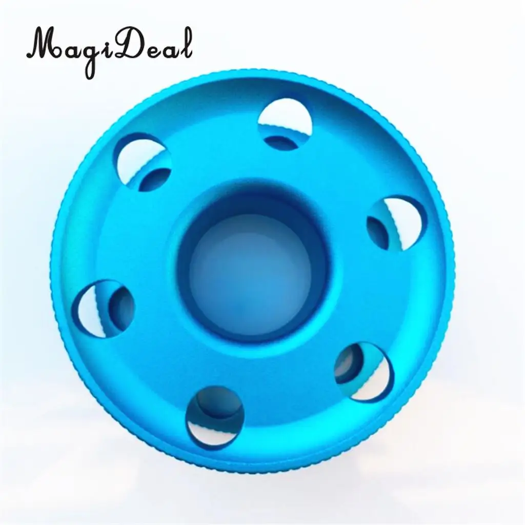 Blue Performance Durable Aluminum Alloy Scuba Diver Snorkeling Finger Reel Compact Wreck Cave Diving Tech Guide Line Spool