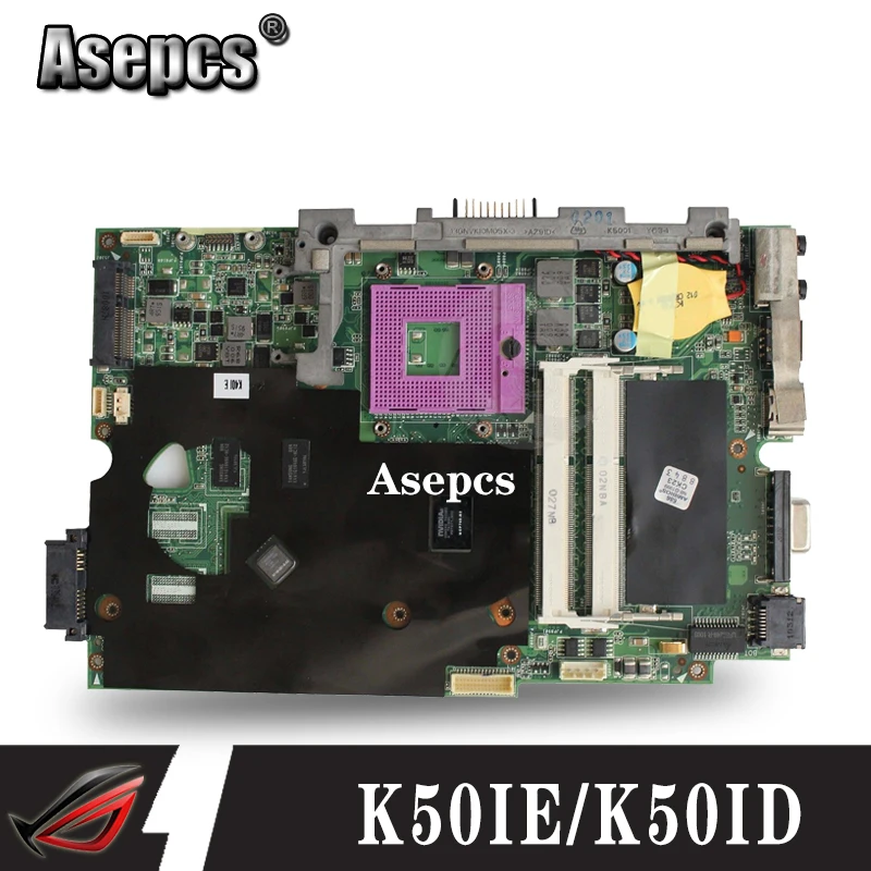 Asepcs K50IE/K50ID материнская плата для ноутбука For Asus K40ID K50ID K40IE K50IE X50DI K40I K50I тестовая