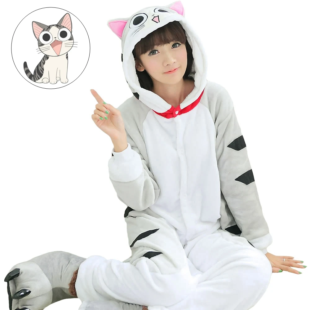 Cheese Cat Kengurumi Units Onesie Adult Pyjamas Animal Womens Pajamas