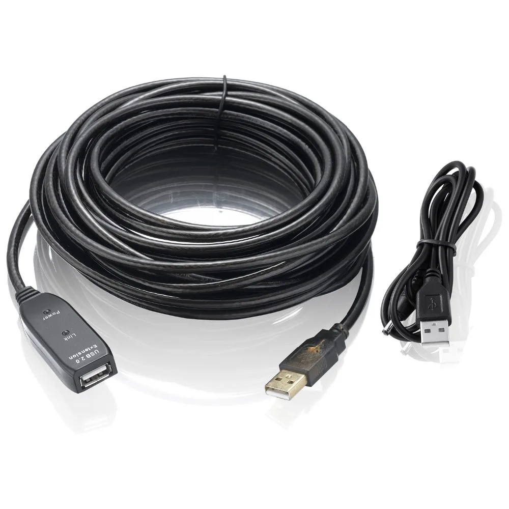 Bochara USB 2 0 удлинитель мужской и женский Активный ретранслятор встроенный