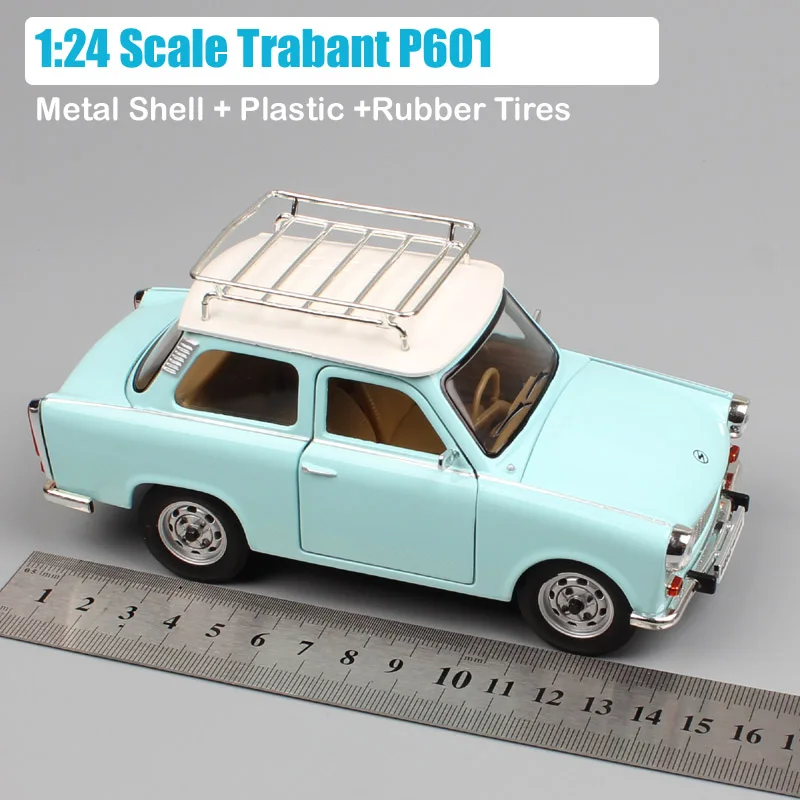 1:24 масштабные бренды Германия Винтаж The Trabant 601 P601 S 1988 седан VEB Sachsenring Trabi металлическая литая мини-модель машины игрушки