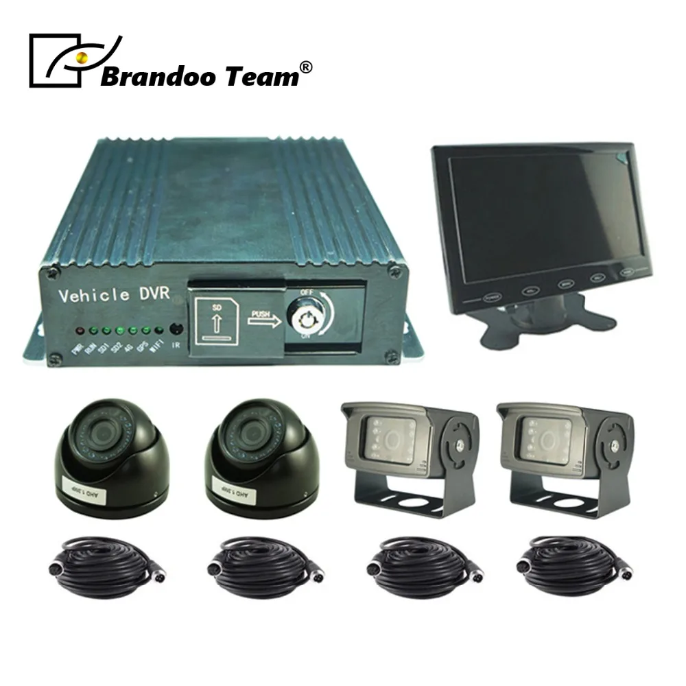 Car Vehicle Security System 4 Channel Mobile DVR 1080P Taxi CCTV MDVR