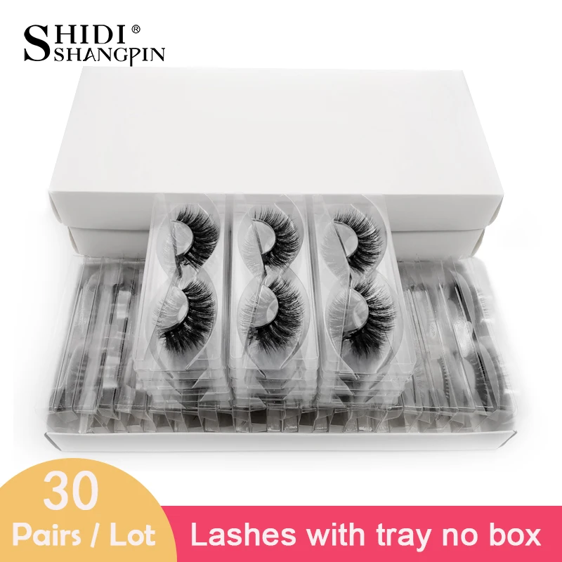 0 : Buy SHIDISHANGPIN 30 pairs eyelashes wholesale hand made mink eyelashes 3d mink ...