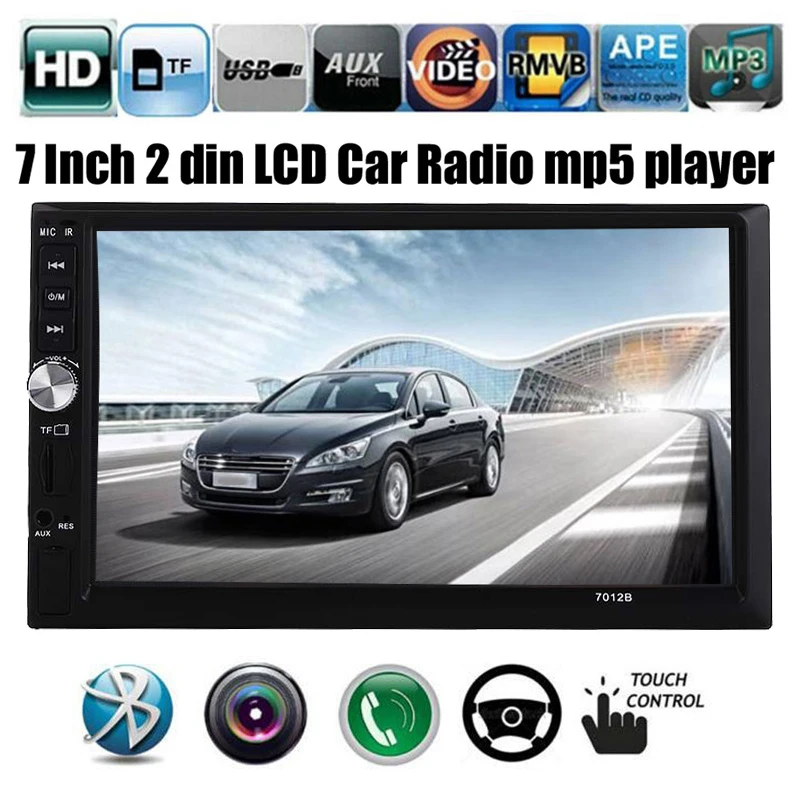 

Vehemo Touch Screen 7 Inch HD MP5 Player Car MP5 Player FM Radio Bluetooth Car MP5 Mirror Link Stereo Durable Hands-Free