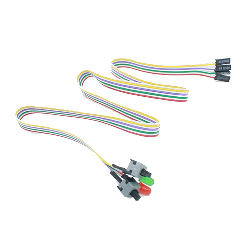 

ATX PC Compute Motherboard Power Cable 2 Switch On / Off / Reset with LED Light 50CM Futural Digital Drop Shipping JUN30
