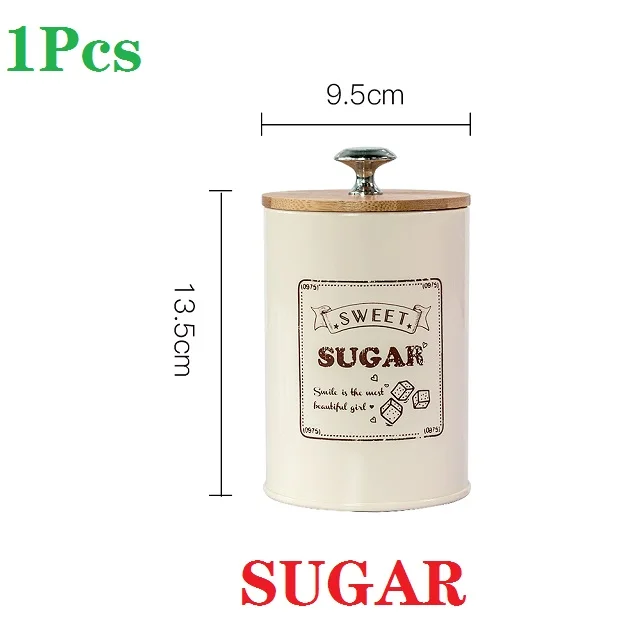 1-3 хранилище ПК бак в скандинавском стиле бамбуковая крышка закупориваемая банка кофейник может сахар миска для перекуса конфеты влагостойкий с уплотнением горячей - Цвет: Sugar