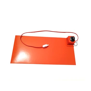 

24v 320w 250*600*1.5mm silicone heater for machine adhesive 1 side dial thermostat on right corner of 600side 1000mm lead wire