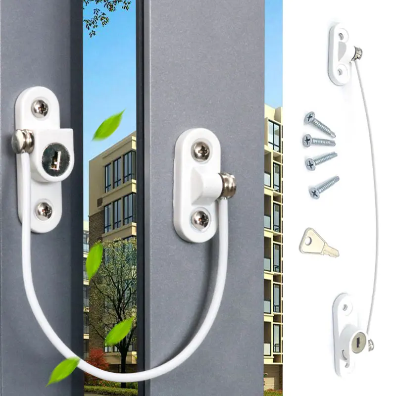 

New 1Pcs Prevent Children Falling Window Limiter Child Protection Baby Safety Window Protection Security Locks On The Windows