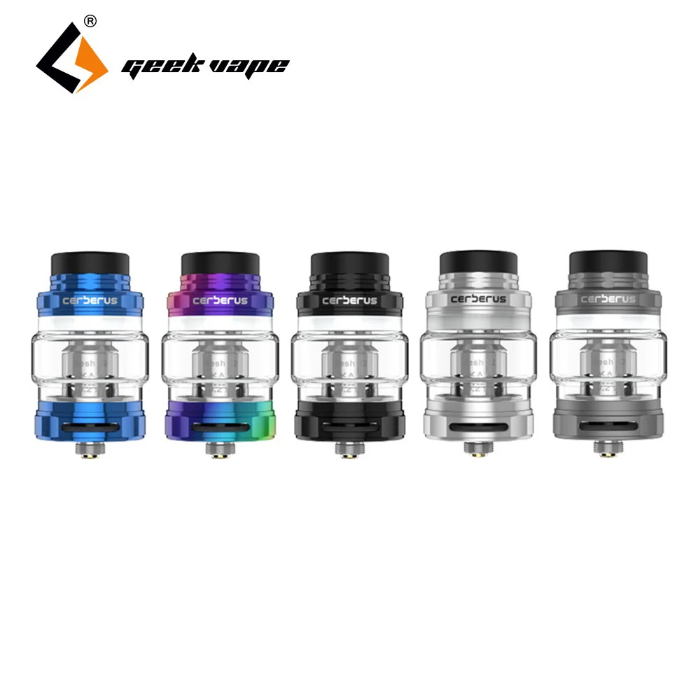 

Original GeekVape Cerberus Subohm Tank 5.5ml/4ml Atomizer 0.2ohm Super Mesh Coil & Easy Top Filling Ecig VapeTank for Aegis Mod