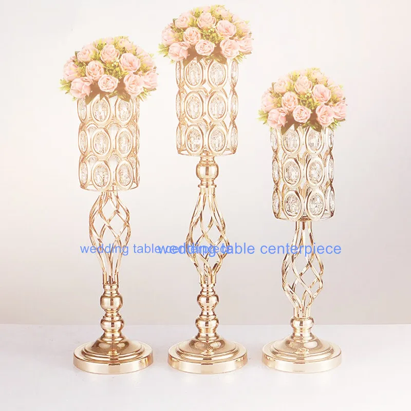 New! tall and large Tall Wedding flower stand Crystal table centerpiece