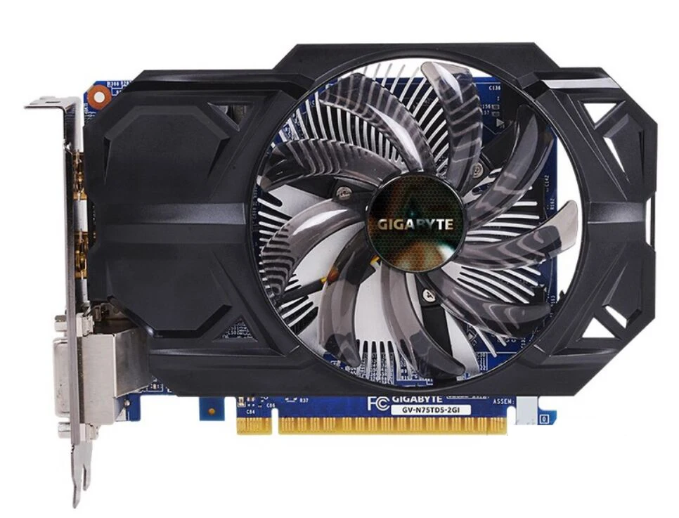 GIGABYTE GTX 750 ti 2 Гб видеокарта 128 бит GDDR5 видеокарты для nVIDIA Geforce GTX 750Ti 2 Гб Hdmi Dvi используется VGA gtx750ti