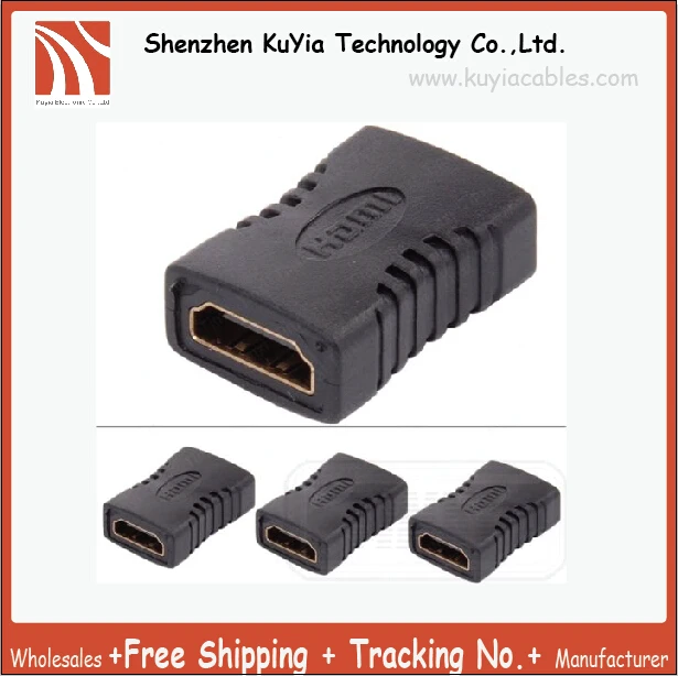 

KUYiA High Performance 40pcs/lot HDMI Female To Female Adapter Coupler Connector Converter for HDTV 1080P HDMI Adapter