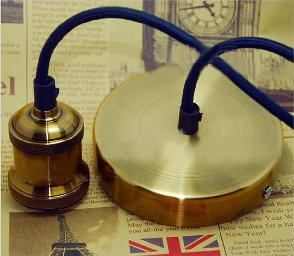Free shipping Golden Retro pendant lamp bases Vint...