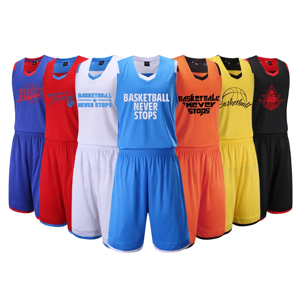 Adsmoney Polyester Basketball Jersey Sets Men Women Uniforms Breathable