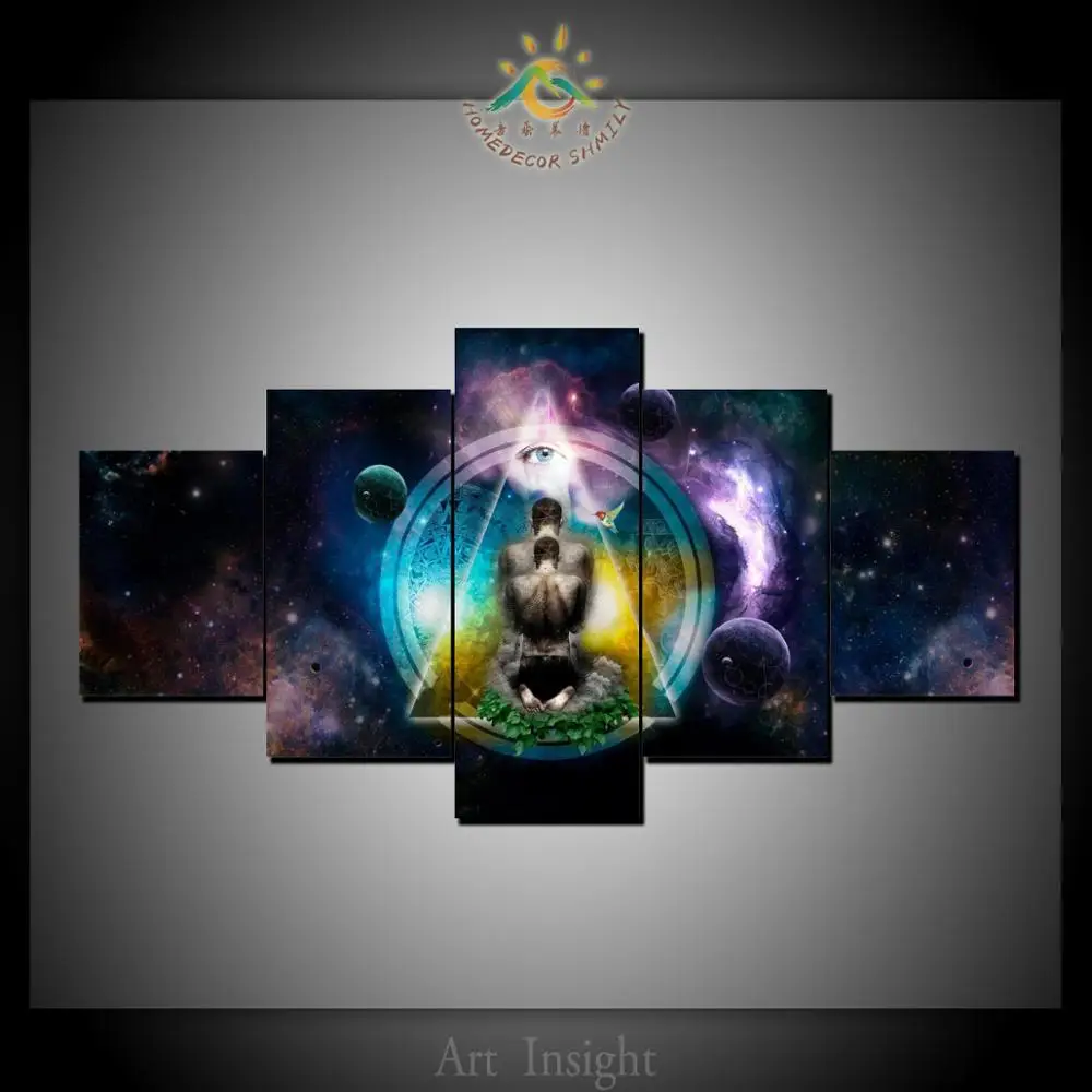 5 Pieces Spiritual Religion Modern Wall Art Pictures HD Printed Canvas
