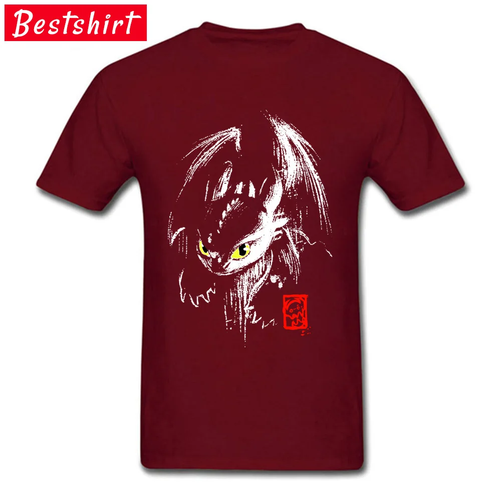 Short Sleeve Tees O-Neck Pure Cotton Youth T Shirt How-to-Train-Your-Dragon-Toothless- Leisure Tee Shirt New Coming How-to-Train-Your-Dragon-Toothless- maroon