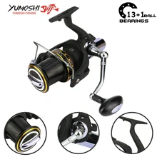Yumoshi 1000-7000 12+ 1 шариковый подшипник 5,5: 1 тролли катушка для ловли карпа Фидер металлическая спиннинговая Рыболовная катушка Троллинг