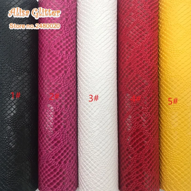 

1PCS A4 SIZE 21X29cm Embossed Snake Synthetic Leather Fabric Pu leather Fabric For Bow DIY handbags shoes A09a