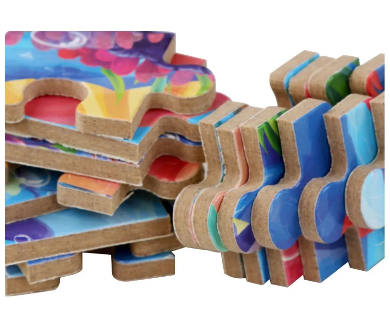 60 шт. деревянные головоломки мультфильм самолет Пазлы интерактивная игрушка Детские развивающие обучающие игрушки для детей подарок на день рождения