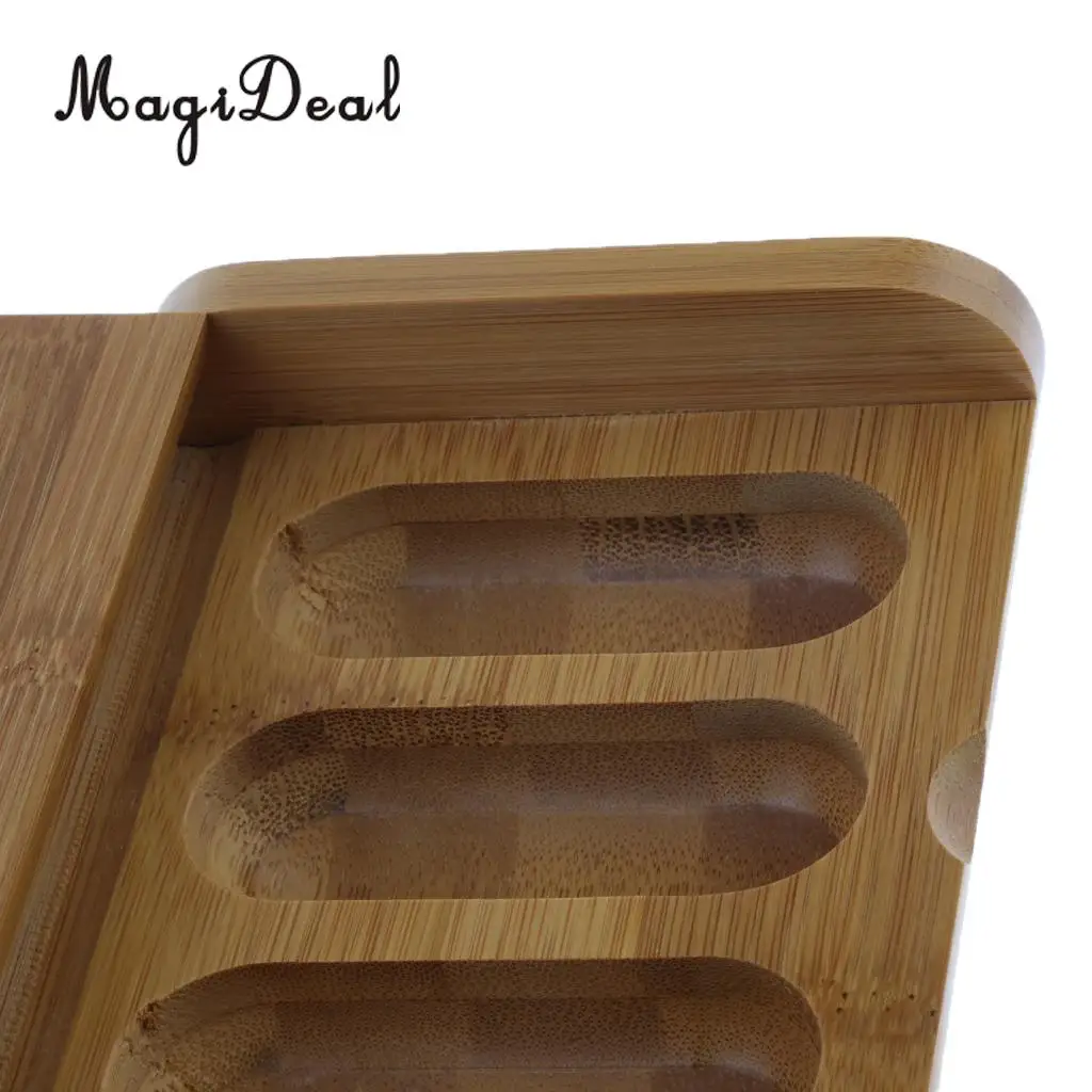 Bamboo Essential Oil Storage Box Display Carry Case Holder Organizer for Home Retail Stores