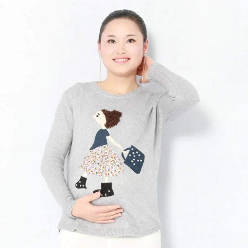 

2018 New Pregnant Women Pregnant Sweater Women's Long Sweater Loose Winter Coat Maternity Sweater