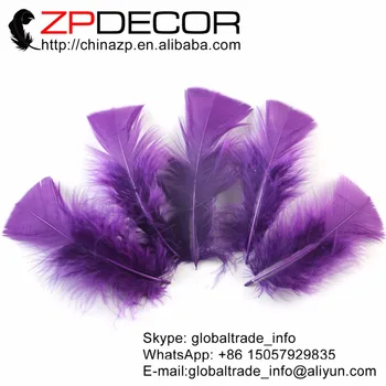 

Leading Supplier ZPDECOR Factory 500pcs/lot High Quality Purple Dyed Turkey T-Base Plumage Feathers for Wedding Decoration