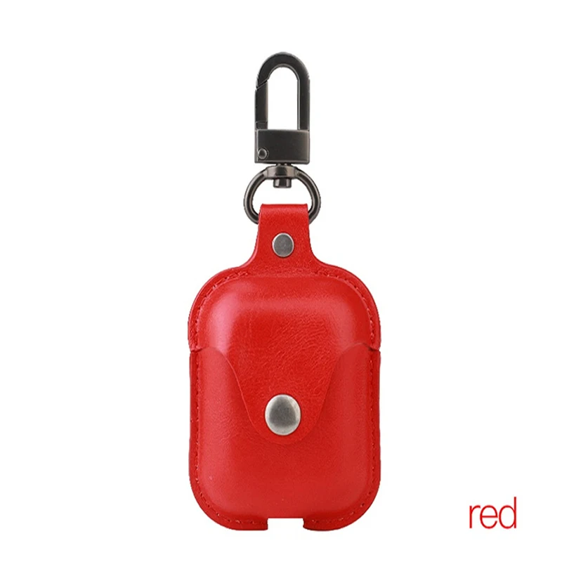 PU Leather Case For Airpods Luxury Business Earpods Box For Apple Earphone Cute Cover For Air Pods With Hook Lovely Protector (11)