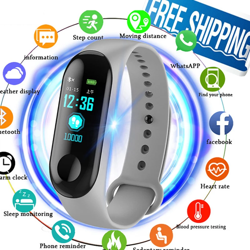 Новинка 2019 умные спортивные часы цветной экран шагомер фитнес Bluetooth для мужчин и