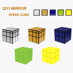 D-Fantix Qiyi 3x3 зеркальный куб головоломка Гладкий поворотное зеркало Блоки Magic speed Cube Щепка/золото/зеленый/желтый Непоседа игрушки подарок