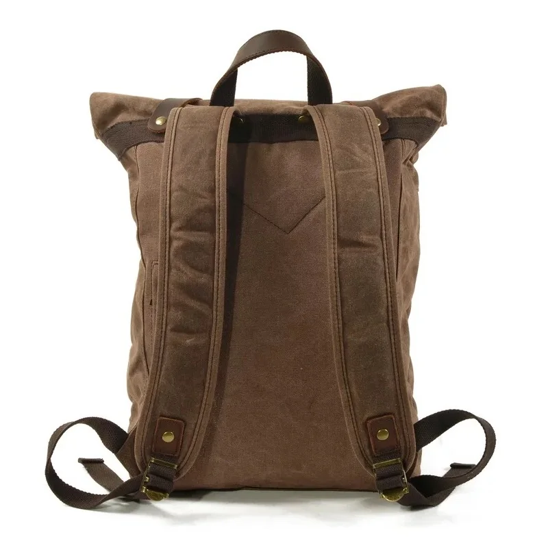 Новые Вощеные холщовые рюкзаки для мужчин, школьная сумка для ноутбука, Большой Вместительный рюкзак для путешествий с защитой от краж