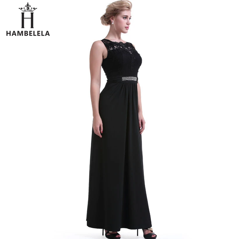 HAMBELELA Women's Elegant Floral Lace Dress Floor-Length Pleated Vestidos De Festa Maxi Empire Long Evening Party Formal Dress (11)