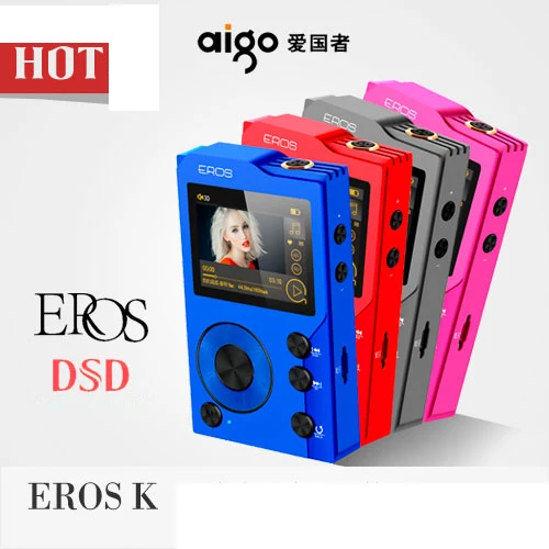 Aigo EROS K Bluetooth 4,0 без потерь Hifi MP3 плеер мини HiBylink DSD DAC AXU аудио музыкальный плеер USB поддержка OTG 128 Гб TF