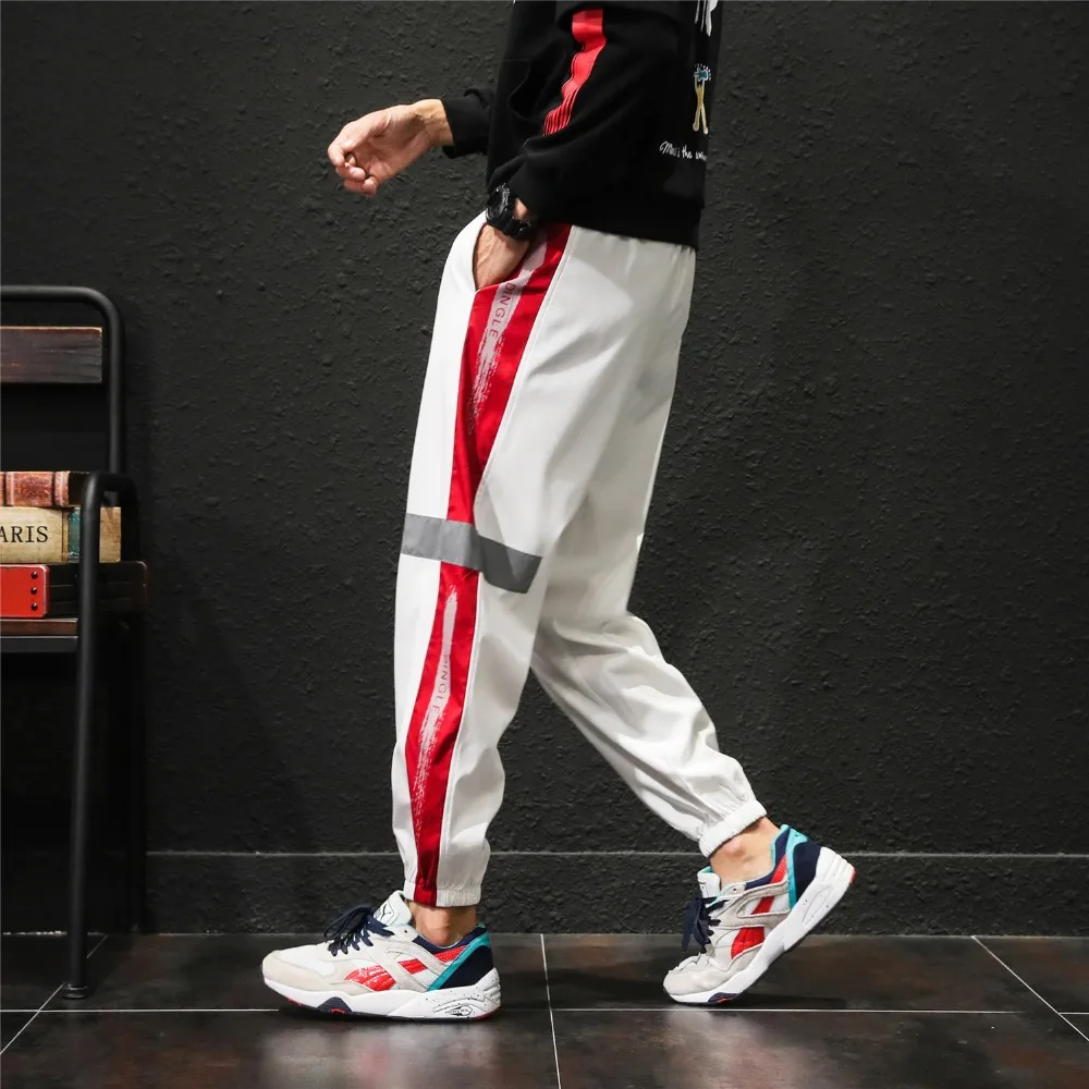 الشارع الشهير ركض pantalon أوم الهيب هوب السراويل الرجال شريط هومبر sweatpants رجل السراويل الترنك الجمالية روبا hombre عارضة رياضة