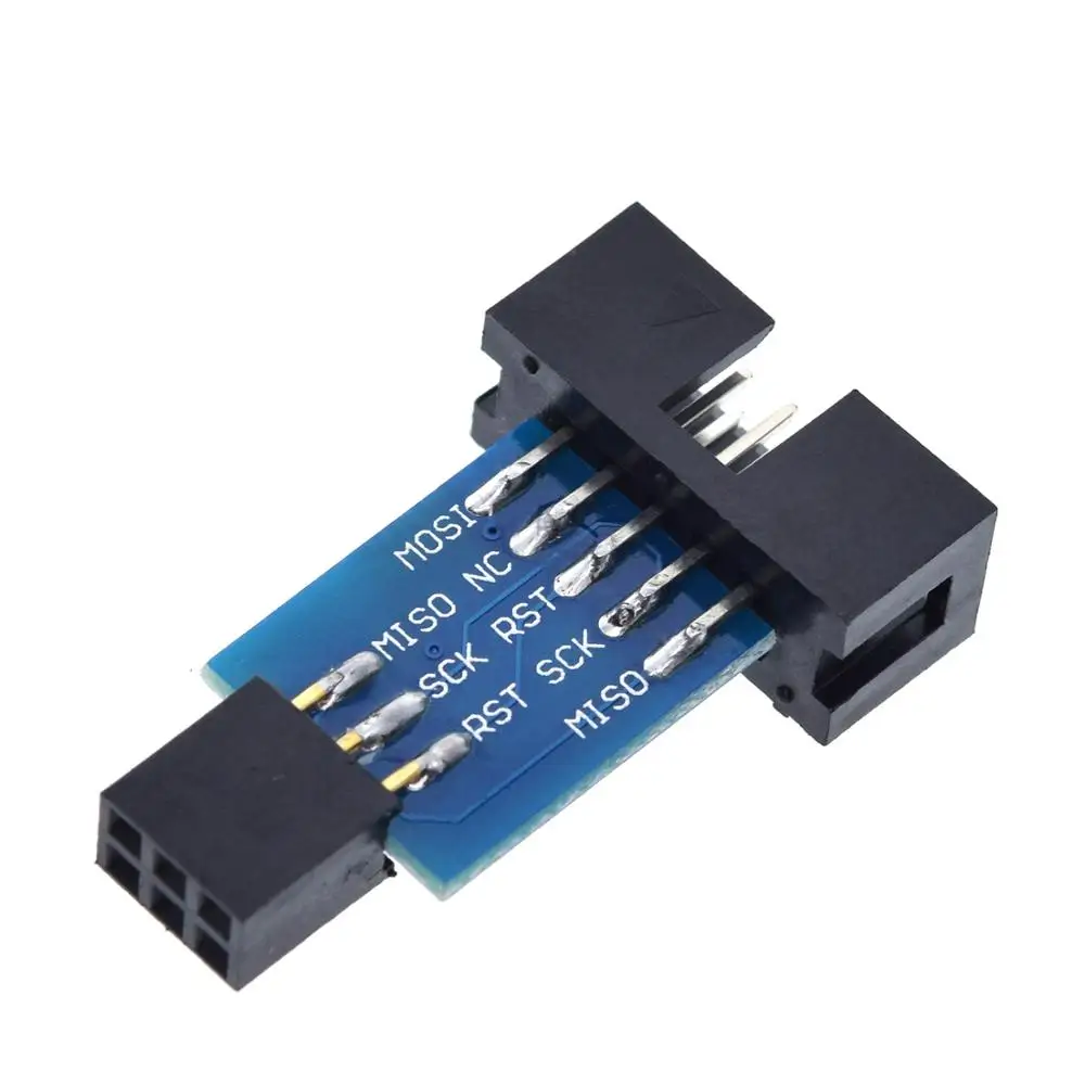 1 комплект USBASP USBISP AVR программист USB ATMEGA8 ATMEGA128 ATtiny/CAN/PWM 10Pin провод модуль DIY+ 10Pin до 6 Pin адаптер плата