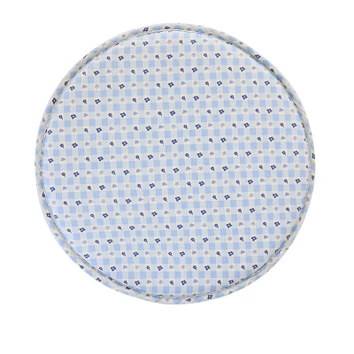 plaid c 1 шт 12,9 дюймов круглая подушка для сиденья противоскользящая хлопковая холщовая Подушка для стула 3 см Губка Толщина стула колодки табурет коврик для детей - Цвет: plaid c