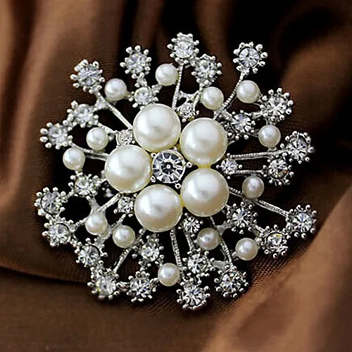 Одна штука в розницу! винтажная Мода Серебристый Овальный формы Большой Кристалл свадебное платье брошь леди подарок ювелирные изделия брошь